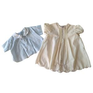 Vintage Feltman Bros Hand Embroidered Collared Dress & Shirt‎ Cottage Prairie